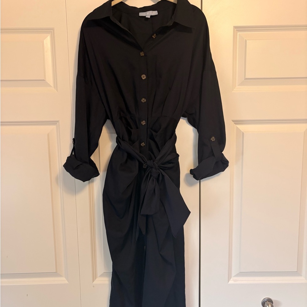 ANTONIO MELANI Navy Tie Dress